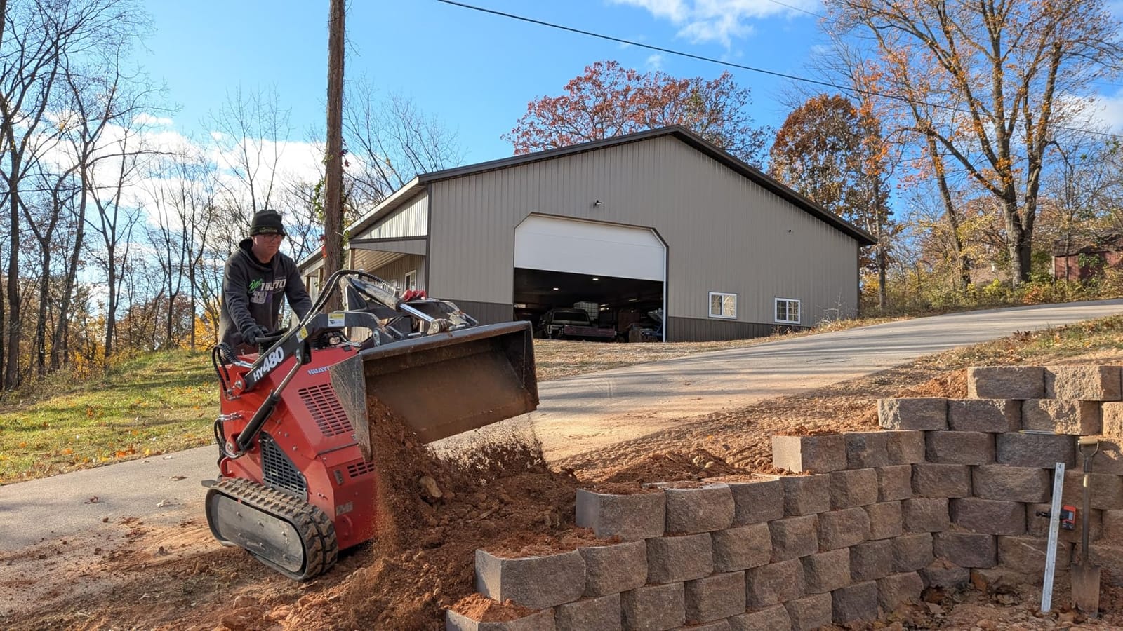 Mini Skid Steer Loader 23HP Gas Powered Stand On Compact Track Loader customer photo 1