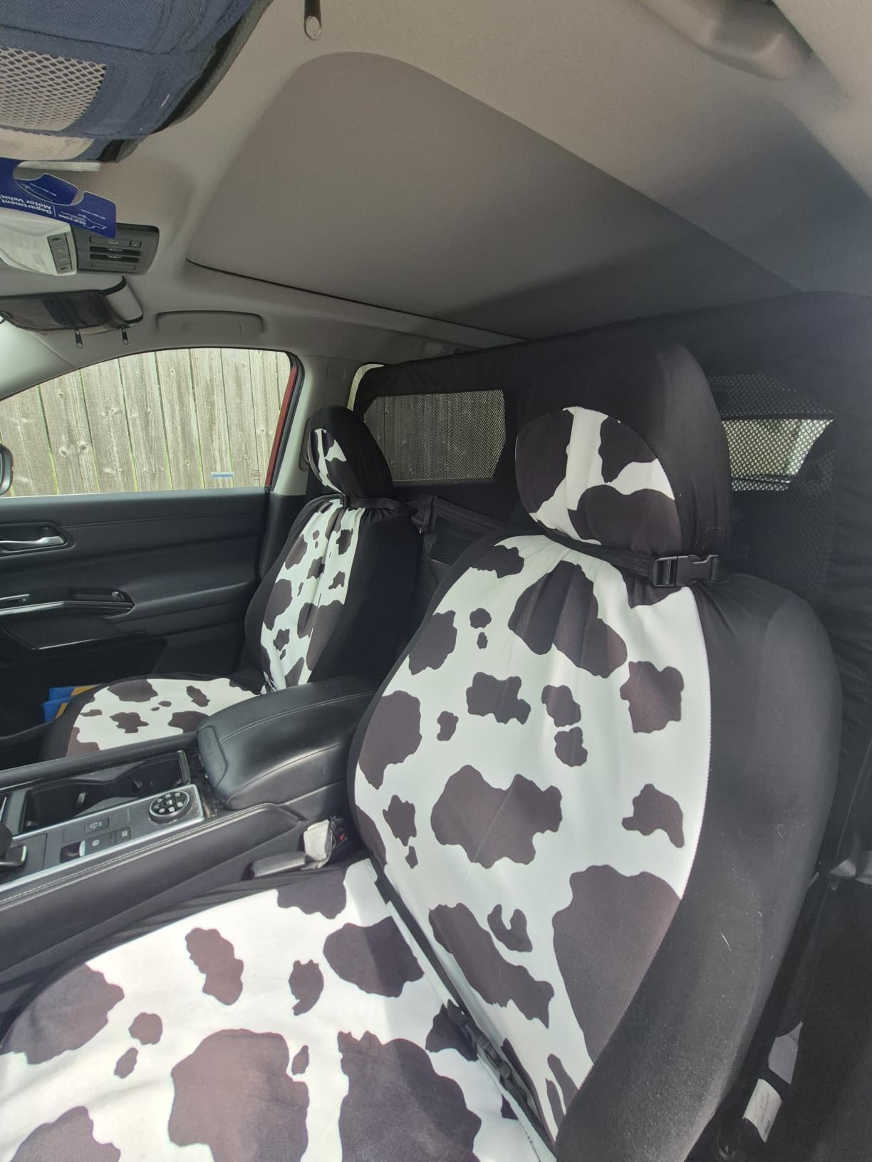Dog Barrier for Car Back Seat & Cargo Area with Wider Coverage, Universal Fit for Cars, SUVs & Sedans, Dog Car Gate Divider with Chew-Proof Transparent Net and Sturdy Metal Frame for Backseat & Trunk customer photo 1