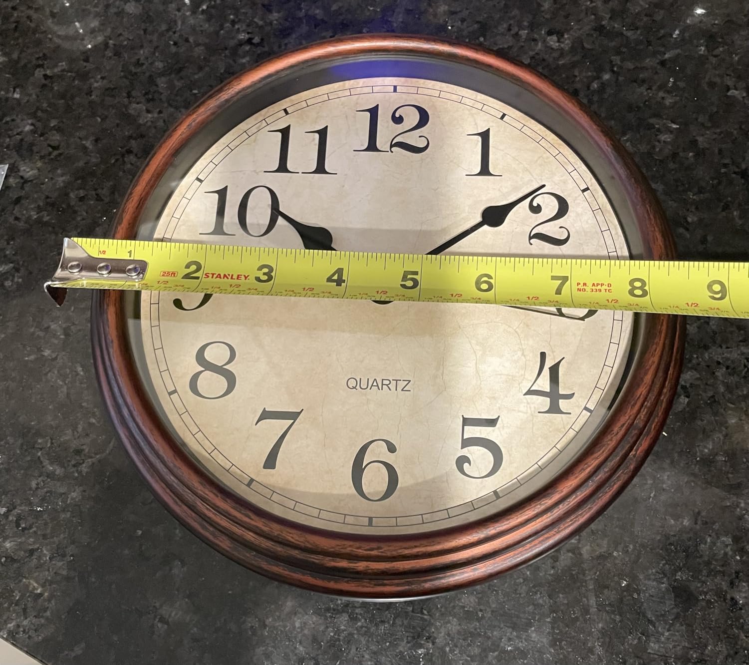Wall Clock 14 Inch Vintage Decorative Battery Operated Silent customer photo 2