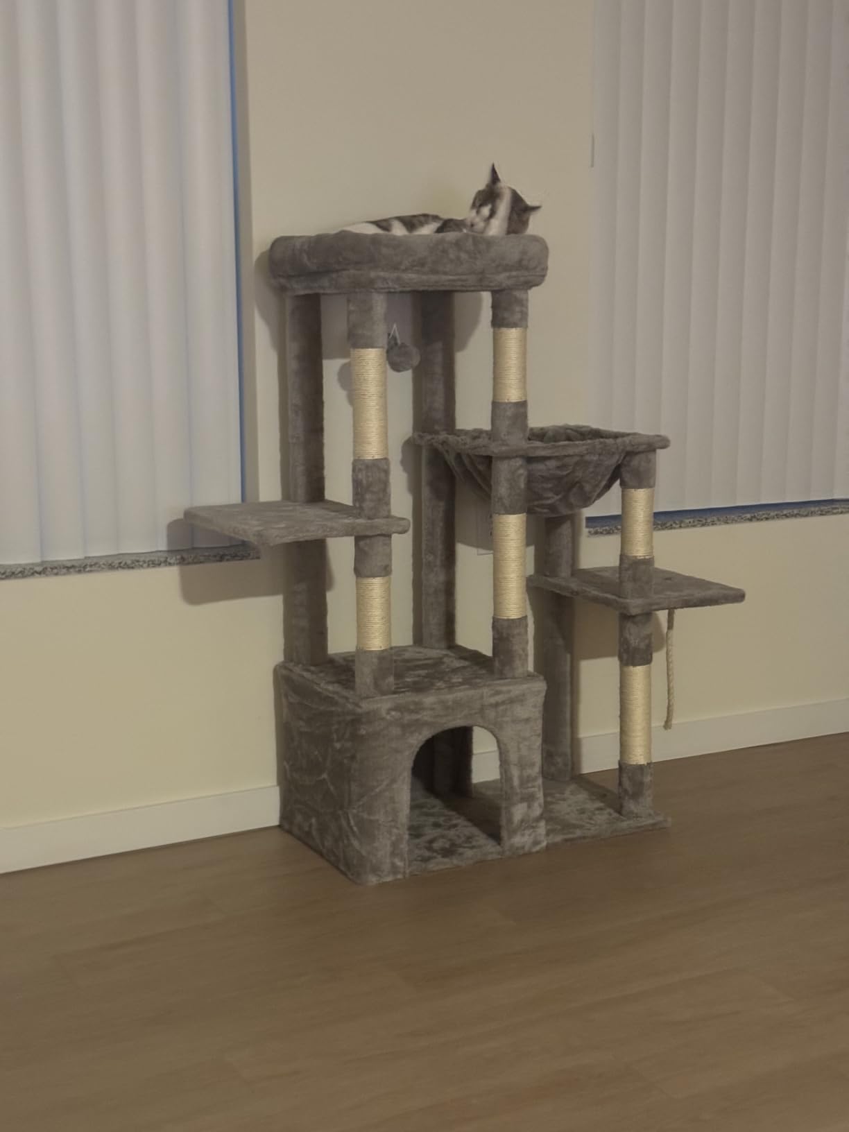 Heybly Cat Tree, 71-Inch Tall Cat Tower for Large Maine Coon Cats HCT037G customer photo 2