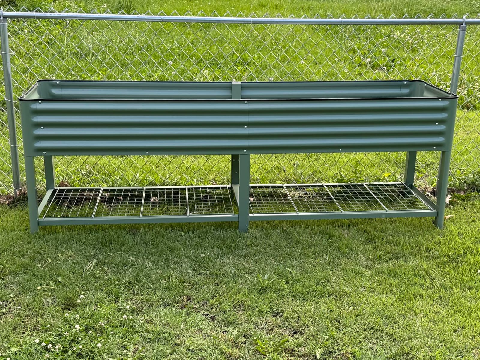 Vego garden Elevated Raised Garden Bed, 2' x 4' Outdoor Planters Boxes with Legs & Storage Rack for Patio, 700 Lbs Weight Capacity, Raised Beds for Gardening Herbs Vegetables, Olive Green customer photo 2