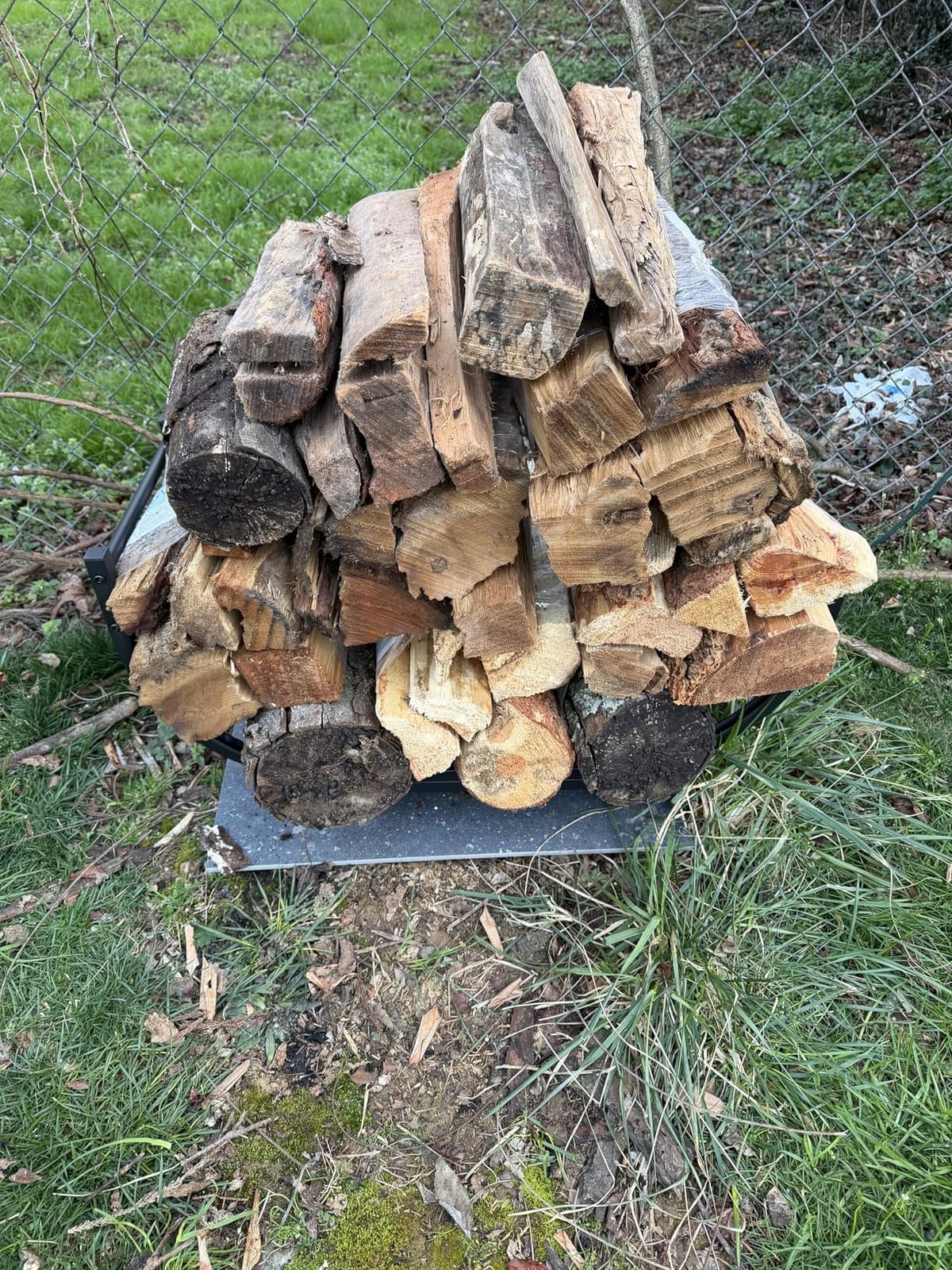 facka 30 Inch Firewood Rack Outdoor Metal Wood Rack customer photo 1
