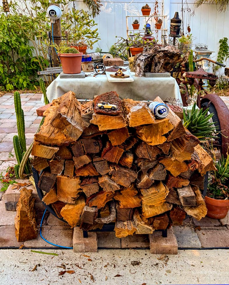 facka 30 Inch Firewood Rack Outdoor Metal Wood Rack customer photo 2