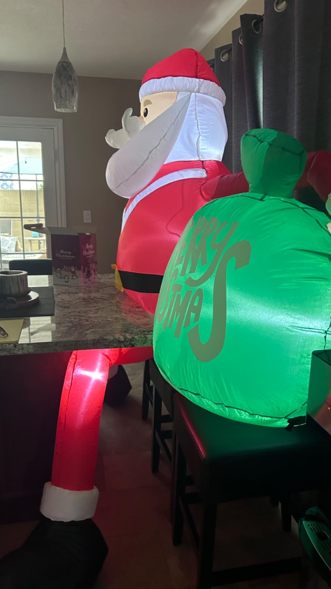 OurWarm 10FT Christmas Inflatable Outdoor Decoration, Giant Elf Inflatable Outdoor Christmas Blow up Yard Decorations with LEDs, Outdoor Christmas Inflatables for Outside Roof Lawn Holiday Xmas Decor customer photo 1