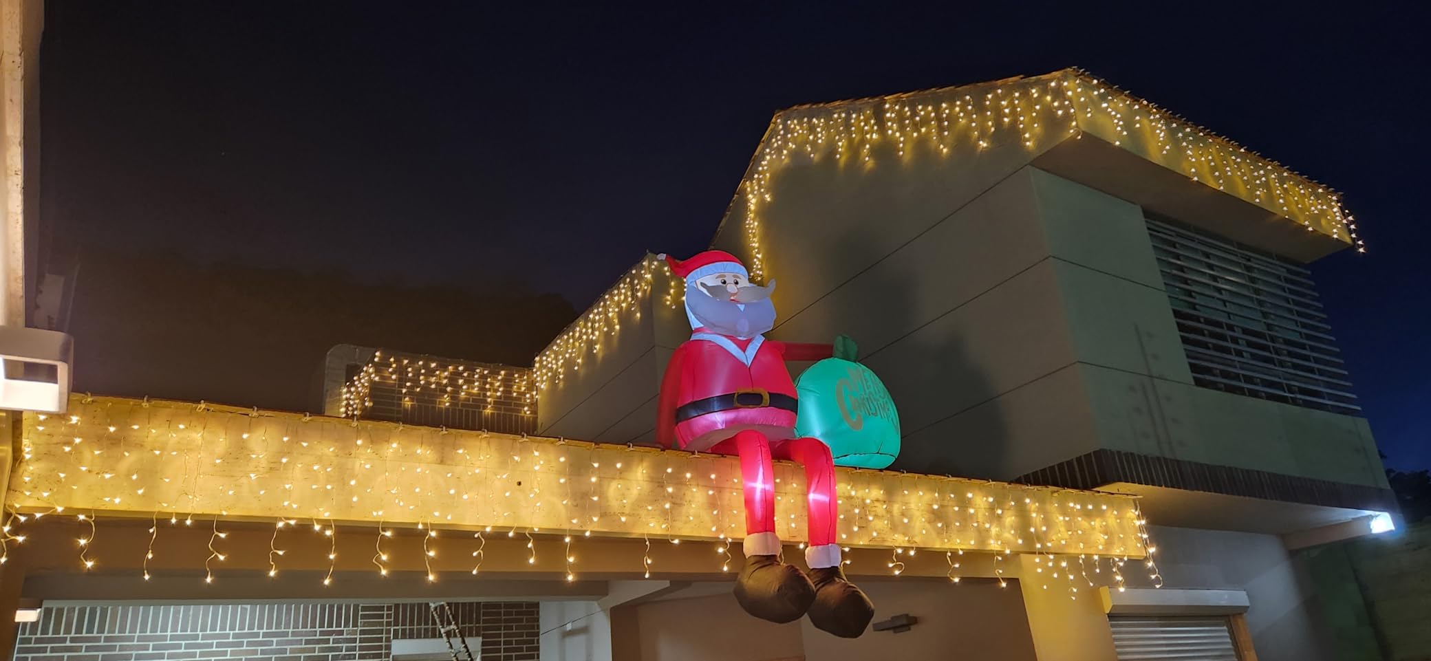 OurWarm 10FT Christmas Inflatable Outdoor Decoration, Giant Elf Inflatable Outdoor Christmas Blow up Yard Decorations with LEDs, Outdoor Christmas Inflatables for Outside Roof Lawn Holiday Xmas Decor customer photo 2