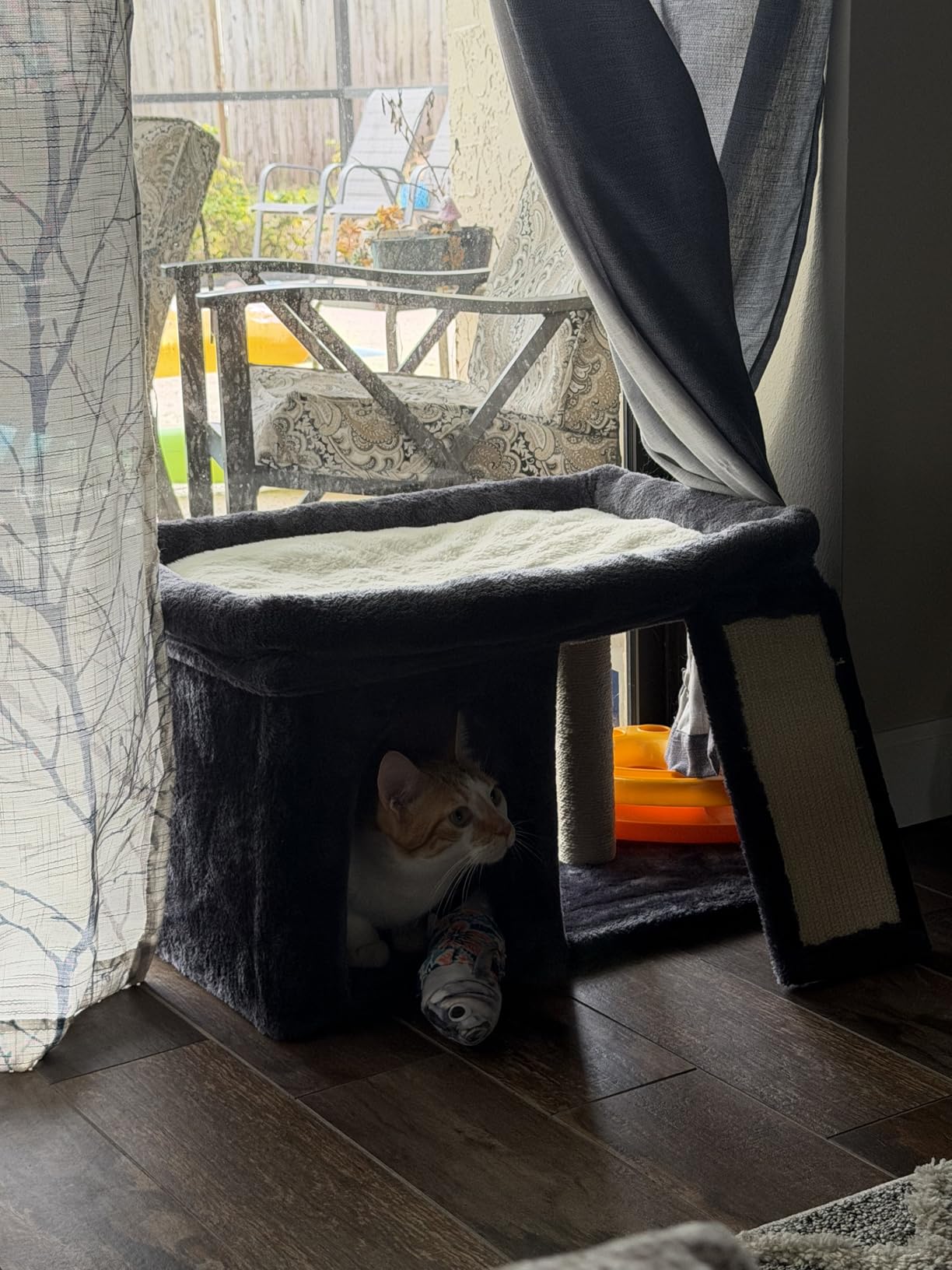 Aechonow XL Cat Tree Tower for Large Adult Cats 20 lbs+, 23x15.7 Perch Bed customer photo 1