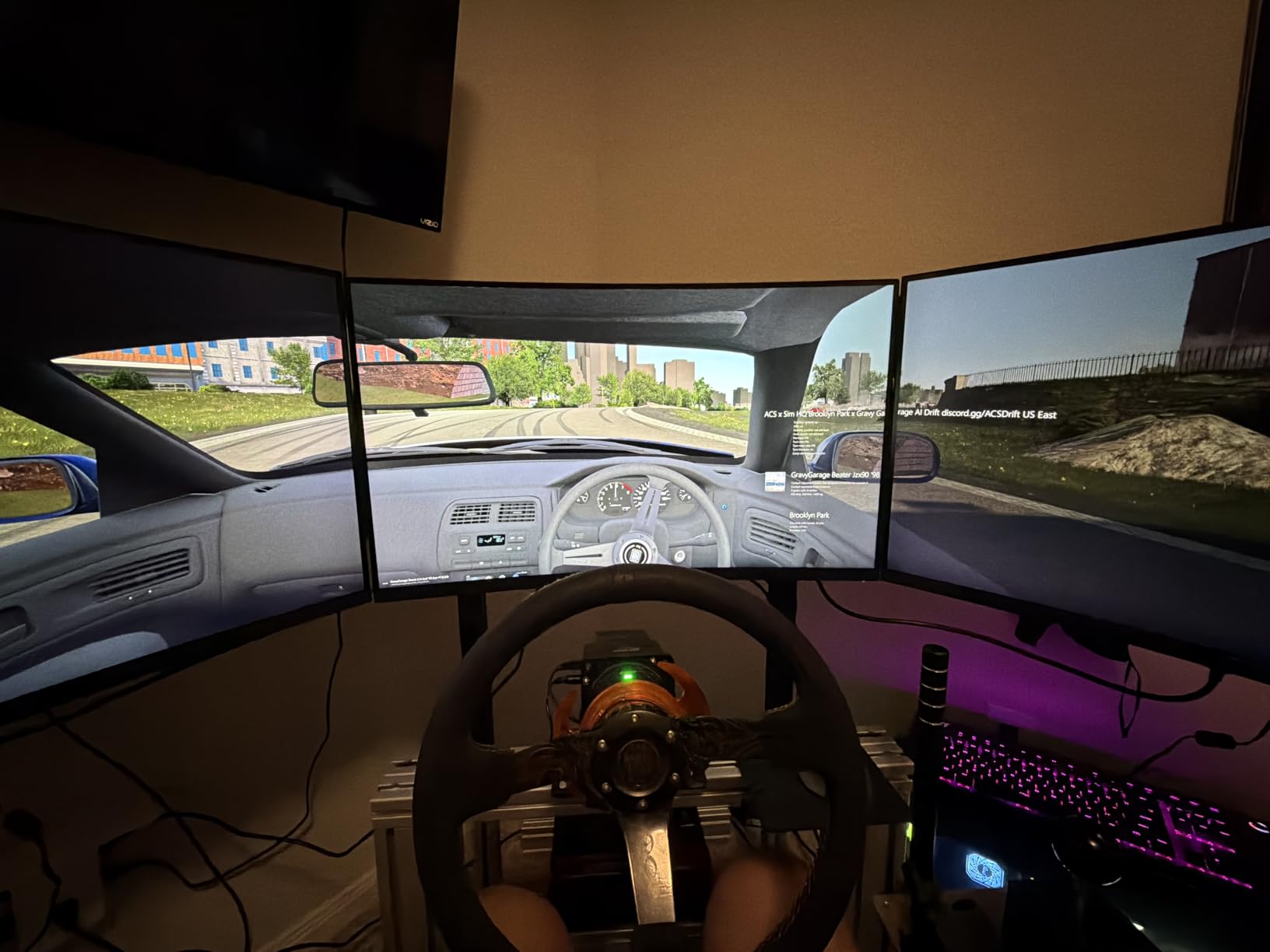 Marada Aluminum Profile 8040 Cockpit Triple Monitor Stand for Sim Racing customer photo 1