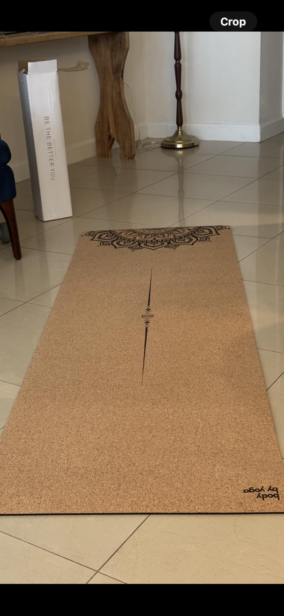 Luxury Cork Yoga Mat - Non Slip, Extra Thick Grip. Thicker, Longer, and Wider for More Comfort and Support. Tough Enough For Hot Yoga. Natural, Non Toxic, and Eco Friendly. Optional Alignment Lines. customer photo 2