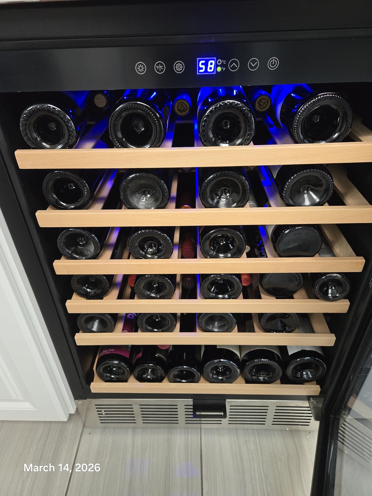 ORYMUSE 15 Inch Wine Fridge, 30 Bottle Under Counter Wine Cooler Built-In customer photo 2