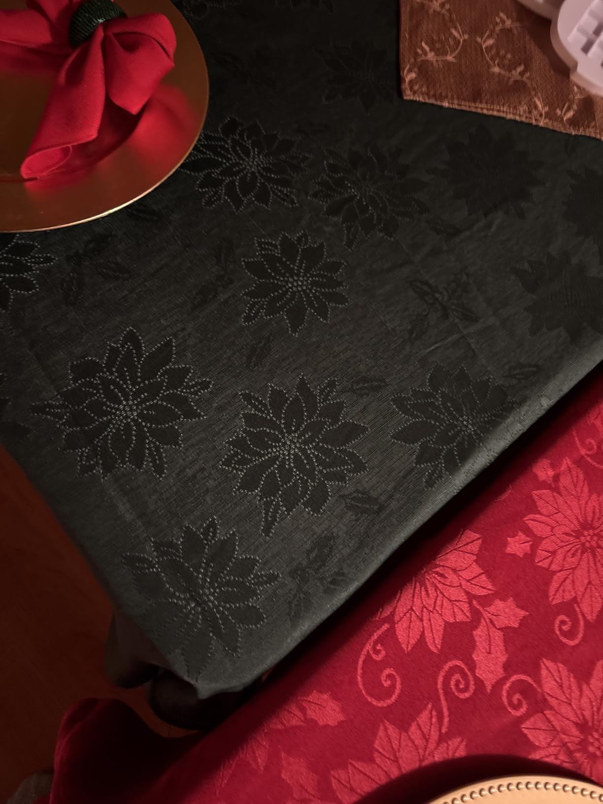 Fall Tablecloth Rectangle Tables-Rust Thanksgiving Table Cloths-60x84