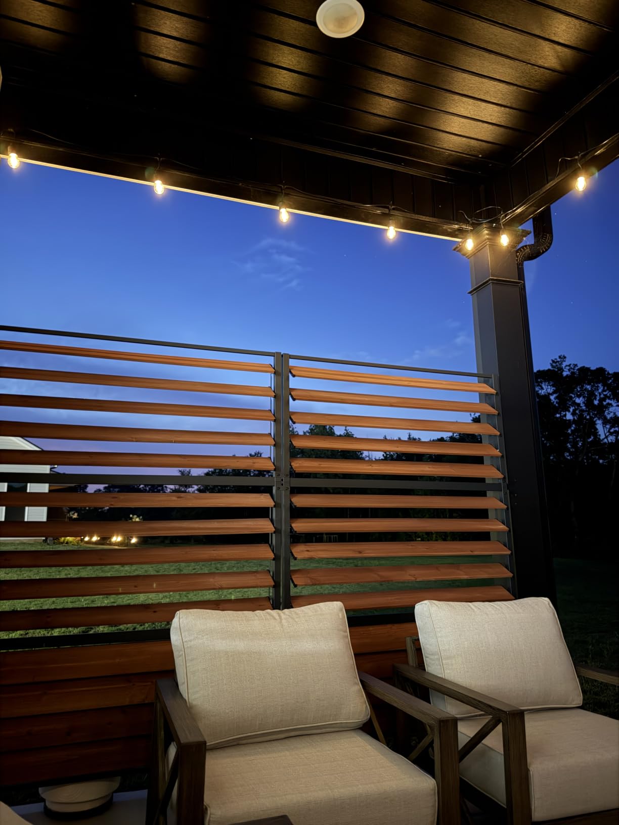 Modern Shade 5x3 Privacy Fence Panels, Cedar Wood Privacy Screen for Patio customer photo 2