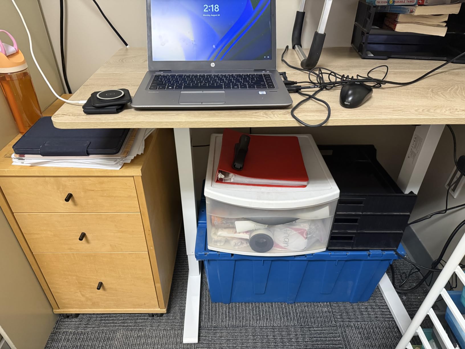 FEZIBO Standing Desk 48 × 24 Inch Electric Height Adjustable, Black Walnut customer photo 1