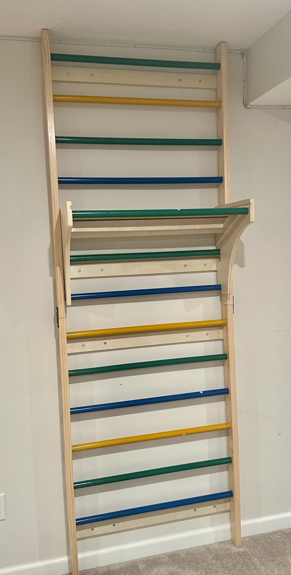 ComfyBumpy Swedish Ladder with Convertible Play Table | Montessori Climbing Wall Set for Kids, Indoor Playground & Jungle Gym - Active Play & Table | 280lbs Capacity (Set of 1) customer photo 1
