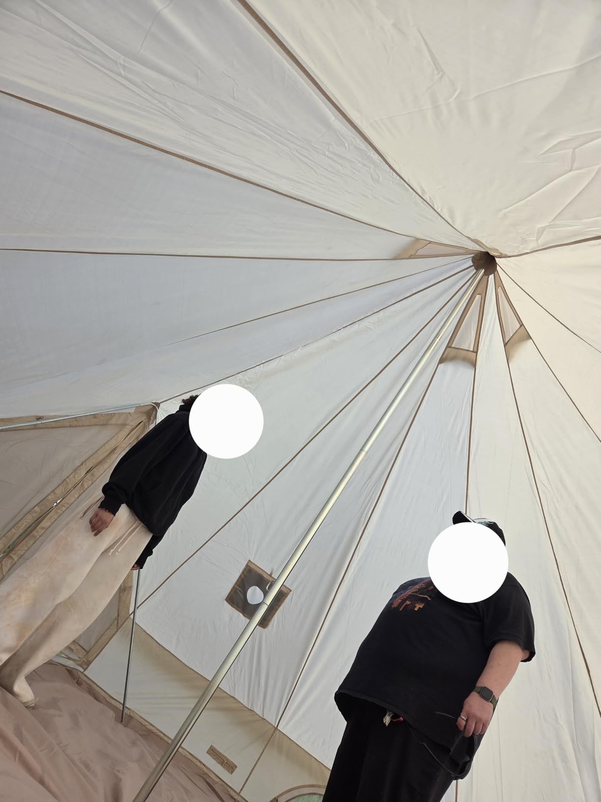 Bell Tent with Stove Jack, 13.1/16.4ft 4 Season Yurt Tent customer photo 2