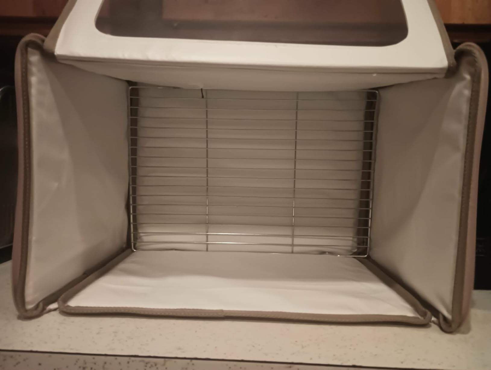 Extra Large Folding Bread Proofing Box, Dough Proofer 68-104°F Temp Control 1-48H Timer, Sourdough Starter Warmer with Metal Rack, Foldable Proofing Basket for Baking Pizza Yogurt Soften Butter Choc customer photo 1
