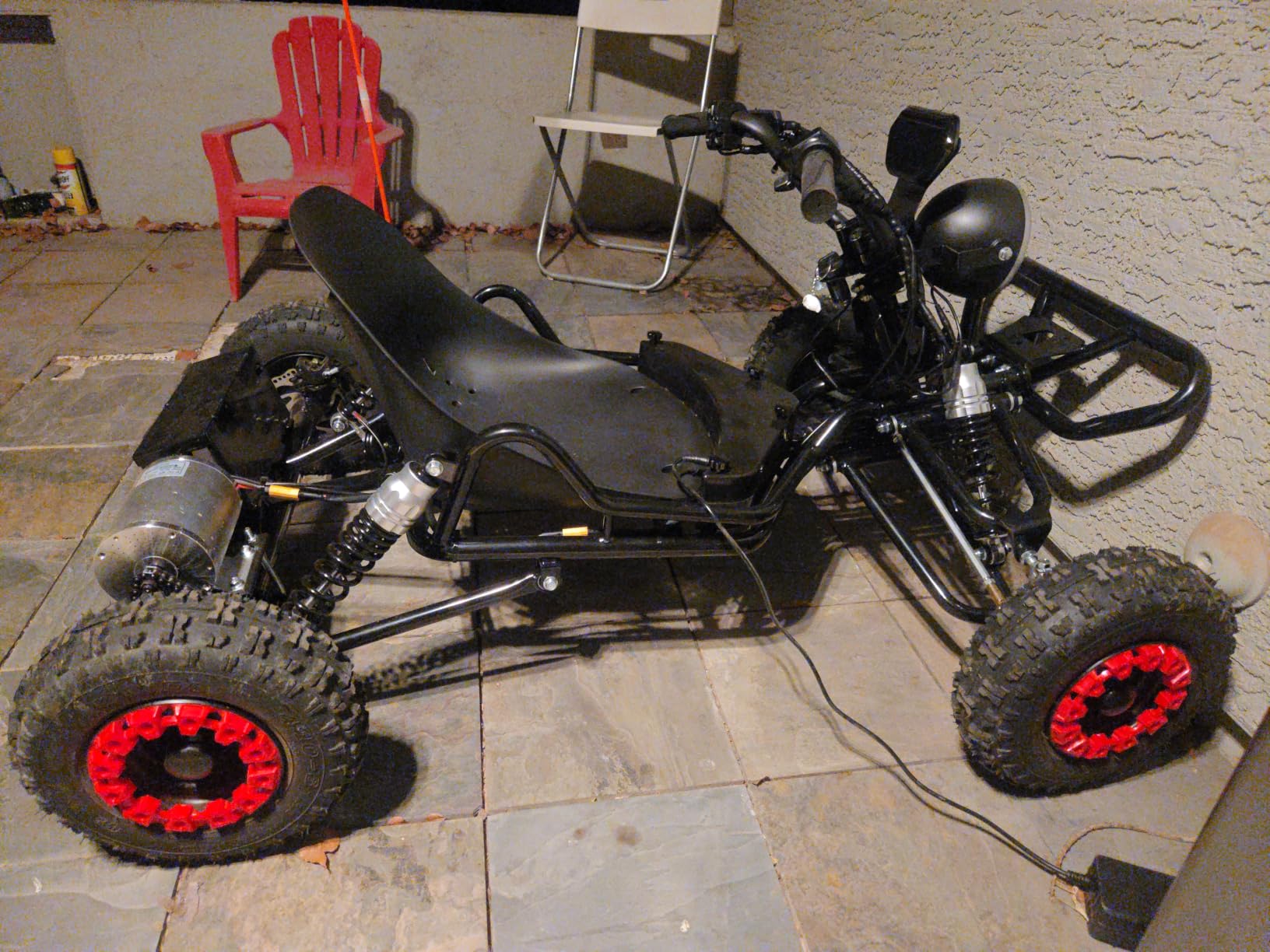 Electric Go Kart, 2000W Motor Go Kart for Adults & Kids with Premium Steel Tubular Frame, 3 Speed Off-Road Kart with 6'' Tires, Hydraulic/Rear Disc Brake, Up to 30MPH, 53.2''L*35.5''W*30''H customer photo 1