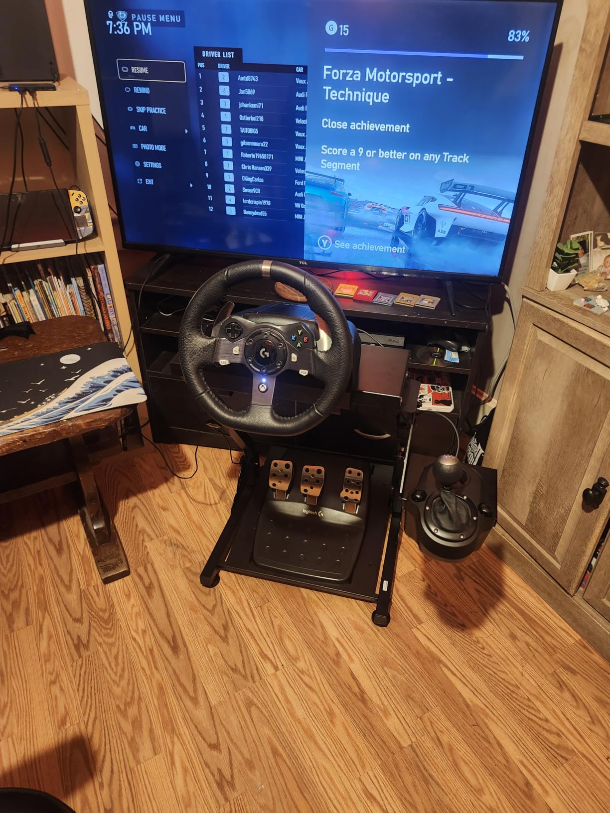 VEVOR Racing Wheel Stand, Adjustable & Foldable Simulator Stand for Logitech G29 G27 G920 G923, Thrustmaster T300RS T300GT T248 TS-PC TSXW Gaming Cockpit,Pedals Simulator NOT Included customer photo 1