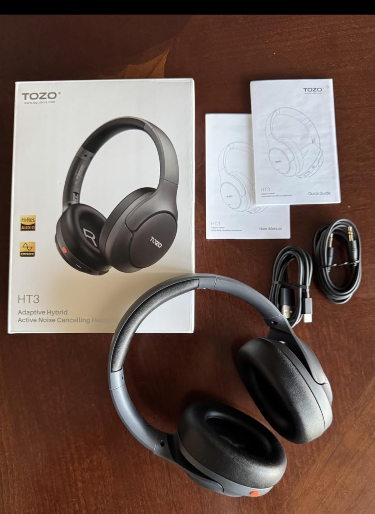 TOZO HT3 Hybrid Noise Cancelling Wireless Headphones, 90H Over Ear Headset customer photo 1
