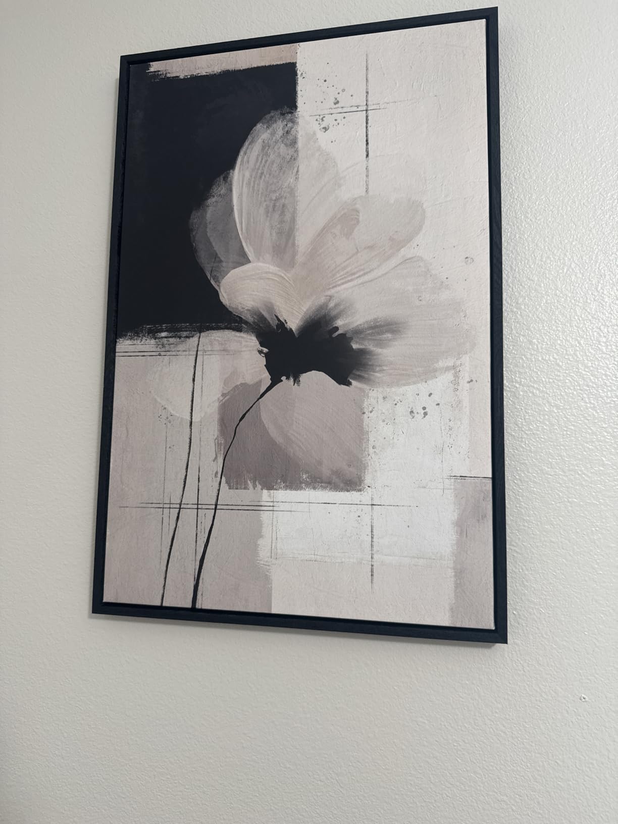 Large Framed Neutral Abstract Wall Art Set of 2 for Living Room, 24x36 In customer photo 1