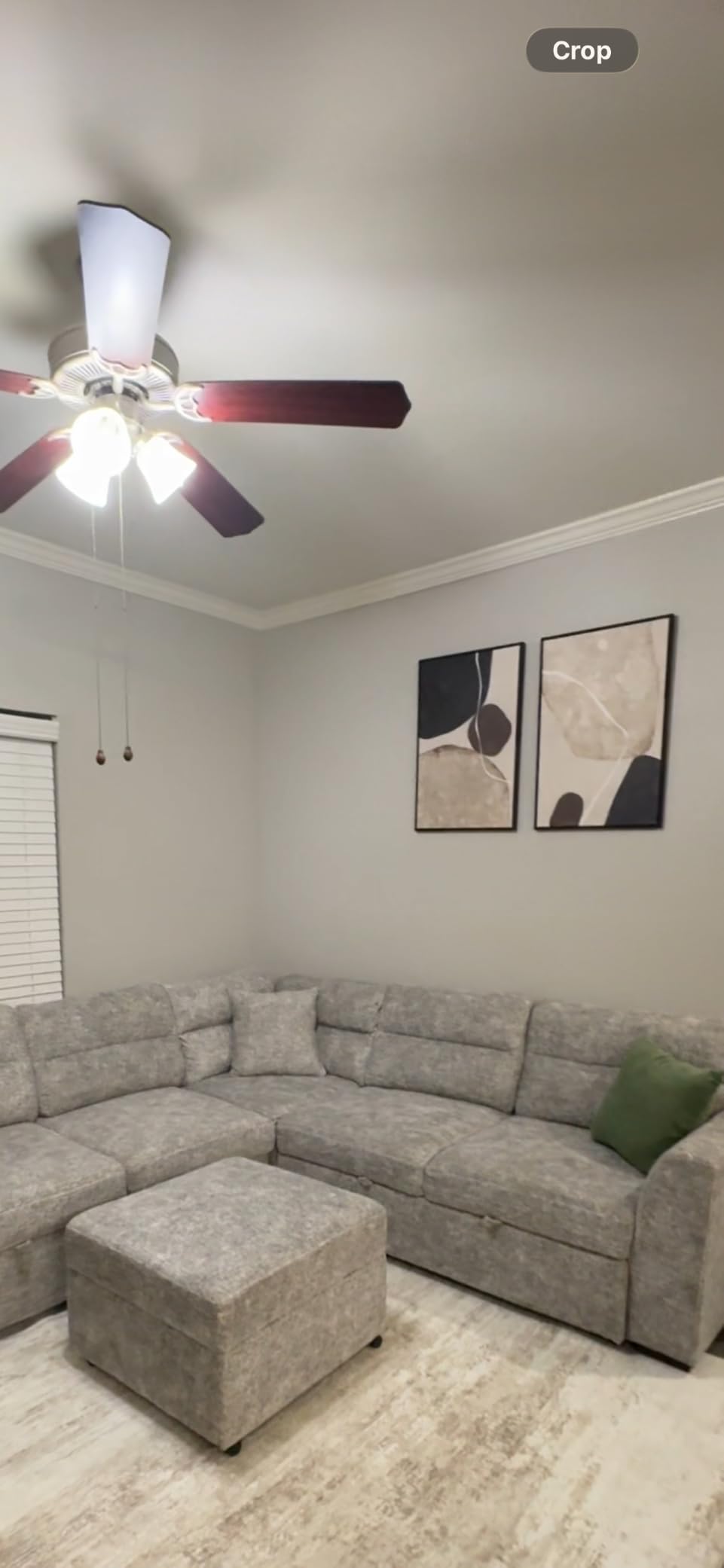 Large Framed Neutral Abstract Wall Art Set of 2 for Living Room, 24x36 In customer photo 2