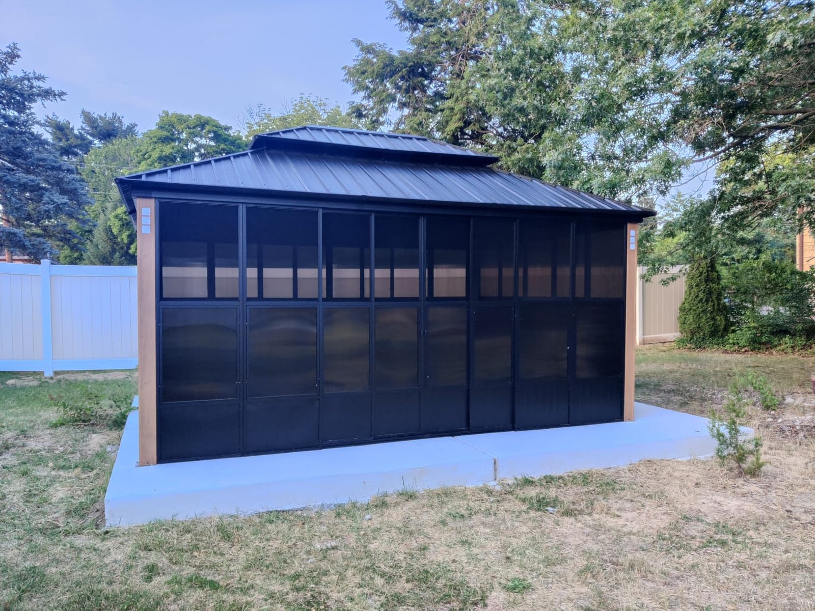 PURPLE LEAF Sunroom 10' x 13' Double Roof Enclosed Gazebo, Sliding Doors customer photo 1