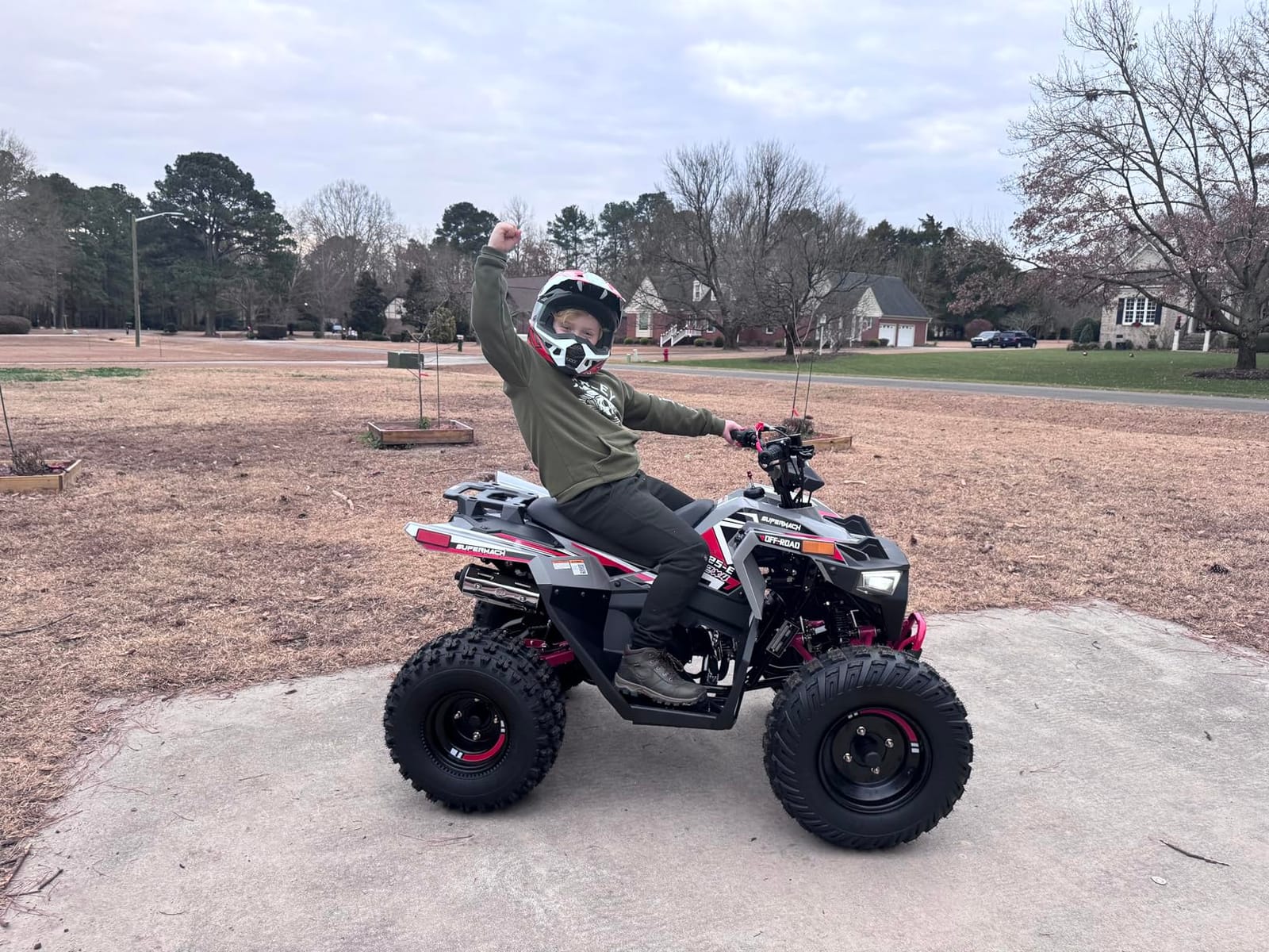 HHH Sporty #CT-125E ATV 125cc ATVs for Youth & Adults Four Wheeler Utility Gas Power Sports Quad with Reverse Led Lights Big Tires 18/19 inches (Black) customer photo 2