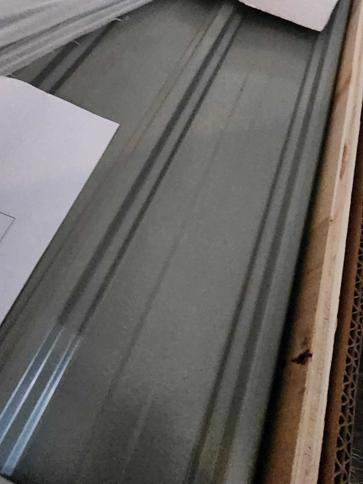 10pcs Metal Roofing Panels, 42.52'' L ×17.72'' W 52.4 ft² Corrugated Metal Sheets, Galvanized Steel Roof Fence Panels for Mobile Homes, Garages, Chicken Coop, Sheds, Stables, Patio, Warm Gray customer photo 2