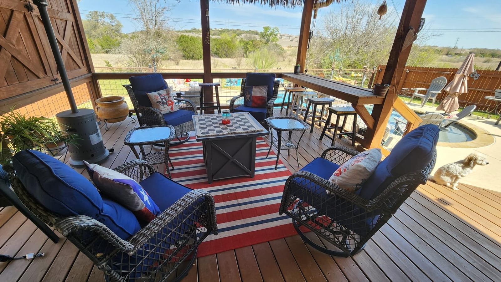 PIZZELLO 7 Piece Patio Furniture Set with 60