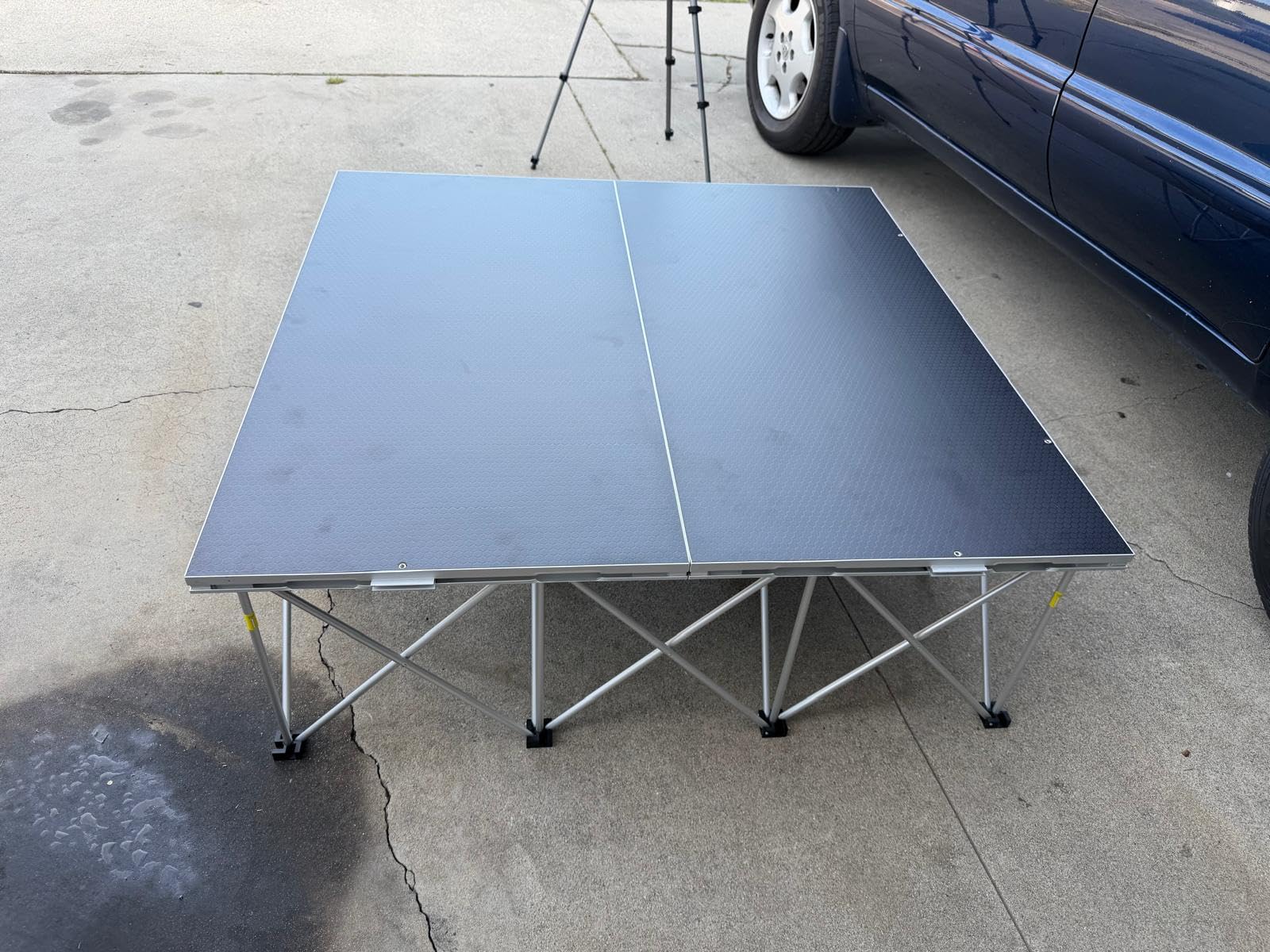 4x4ft Foldable Stage Platform, 1540 lbs Heavy Duty Portable Stage customer photo 1