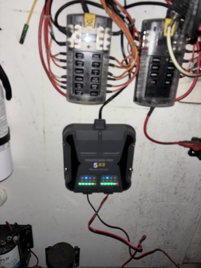 2 Bank Marine Battery Charger 5X2, 10A (5A/Bank) - 12V Boat Charger customer photo 2