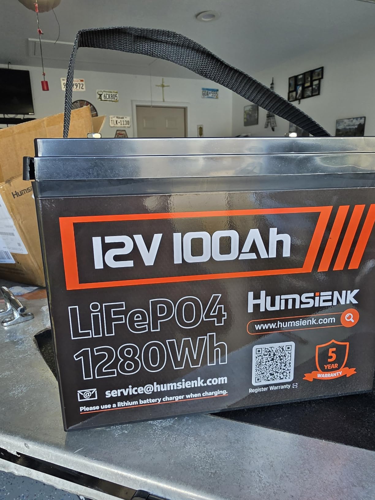 HumsiENK 12V 100Ah LiFePO4 Lithium Battery with Bluetooth (Group 24) 1280Wh customer photo 1