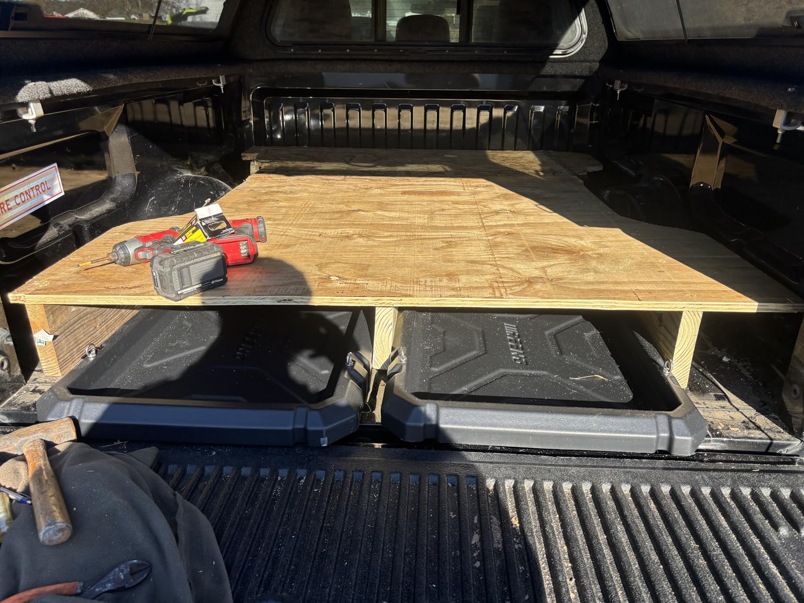 Slide-Out Truck Bed Organizer Tray, Heavy Duty Cargo Storage System with Easy Tailgate Access, Fits Full-Size Super Duty Bed Organizer 6'7”Beds, Durable HDPE Material, No Drilling customer photo 2
