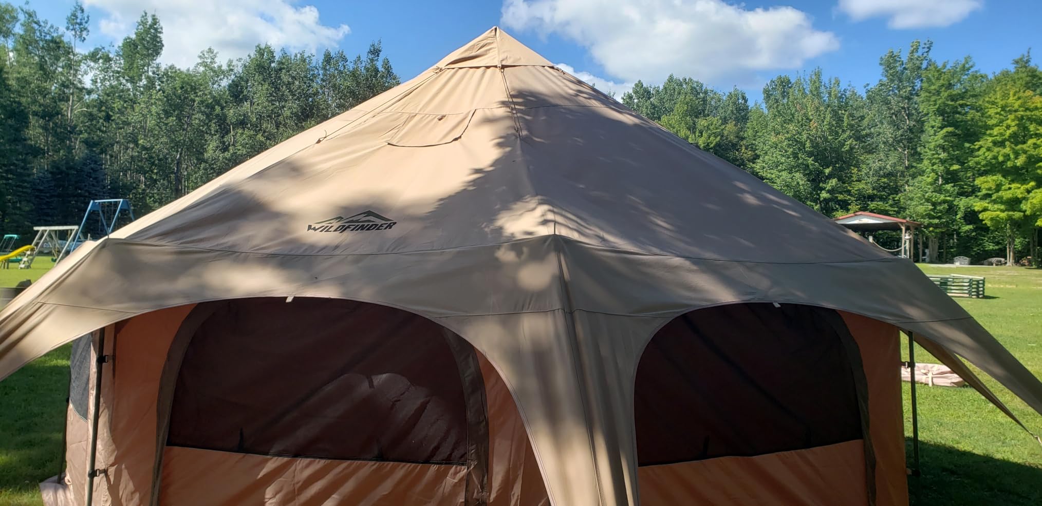 WildFinder 16.5 Ft Canvas Bell Tent, Large Yurt Tent with Stove Jack customer photo 1