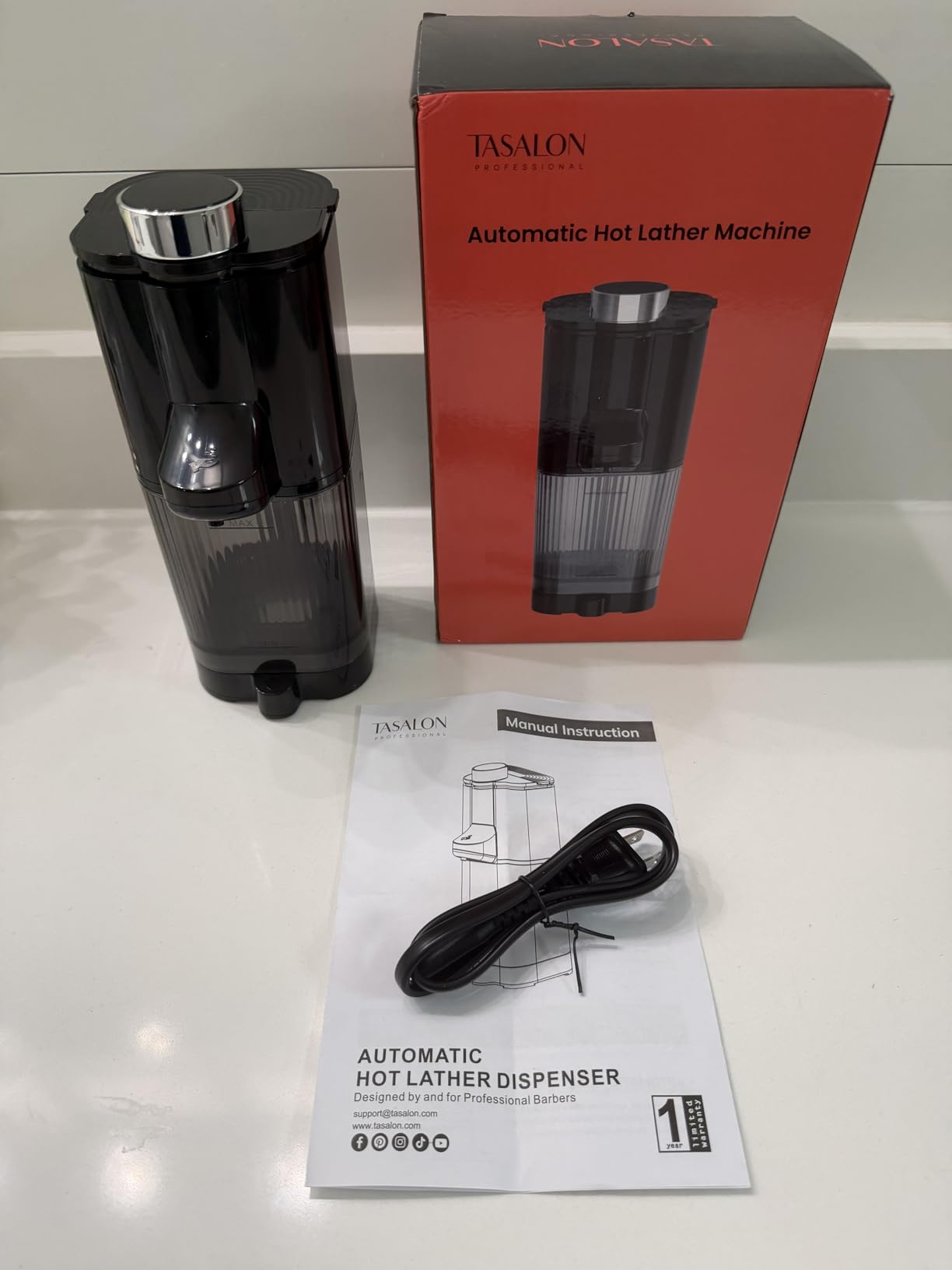 TASALON Professional Hot Lather Machine for Shaving customer photo 2