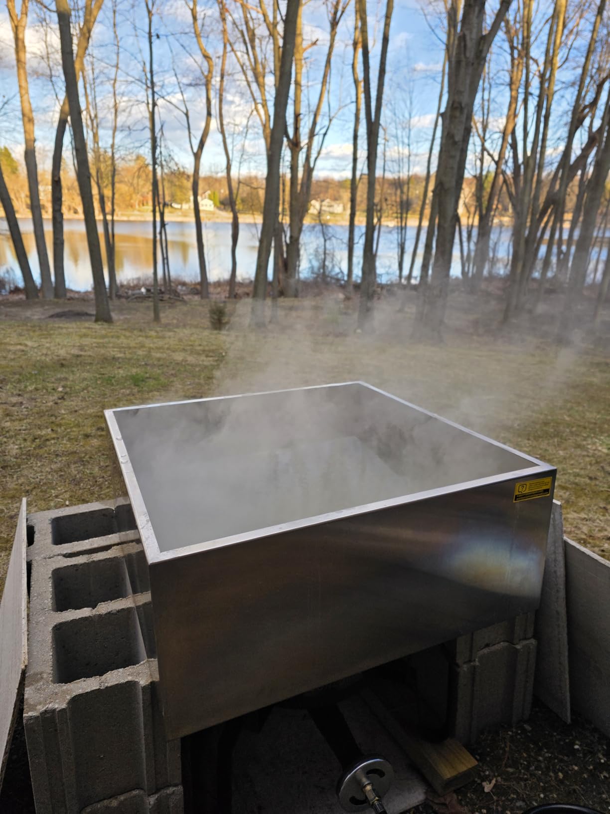 WantJoin Maple Syrup Evaporator Pan 24 GAL - Syrup Evaporator Pan Stainless Steel w/Thermometer, Make 360 Bottles of 50oz, Upgraded Leak-Proof TIG Welded Seams customer photo 1