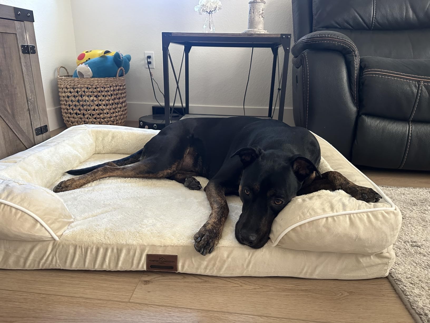 Comfort Expression Orthopedic Dog Bed for Extra Large Dogs with Bolster customer photo 1