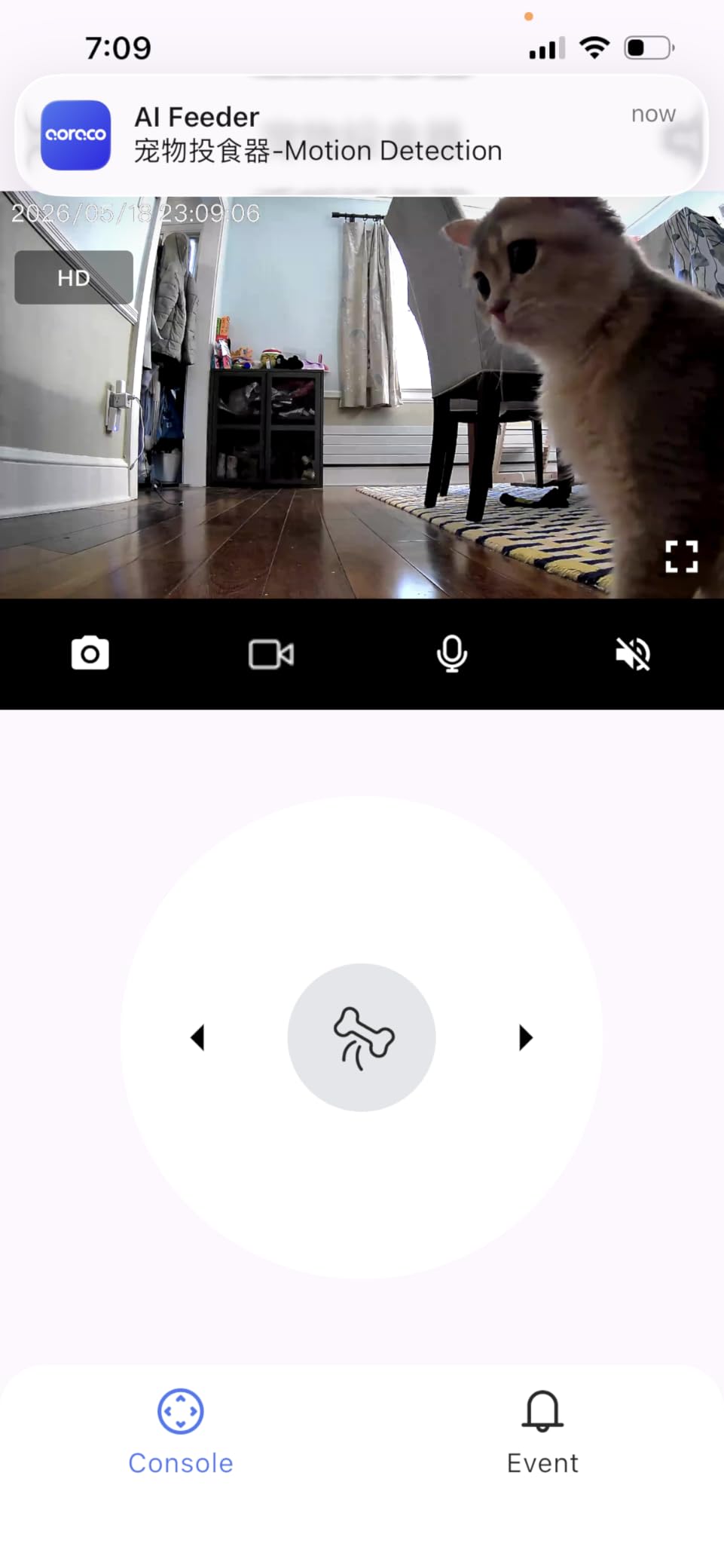 2026 3K Pet Camera Treat Dispenser, 32ft Remote Tossing for Dogs & Cats – Reduces Separation Anxiety, 360° View, Security Indoor Cam w/ Phone App, Barking Alerts, No Subscription, 5G WiFi, Robot M3 customer photo 2