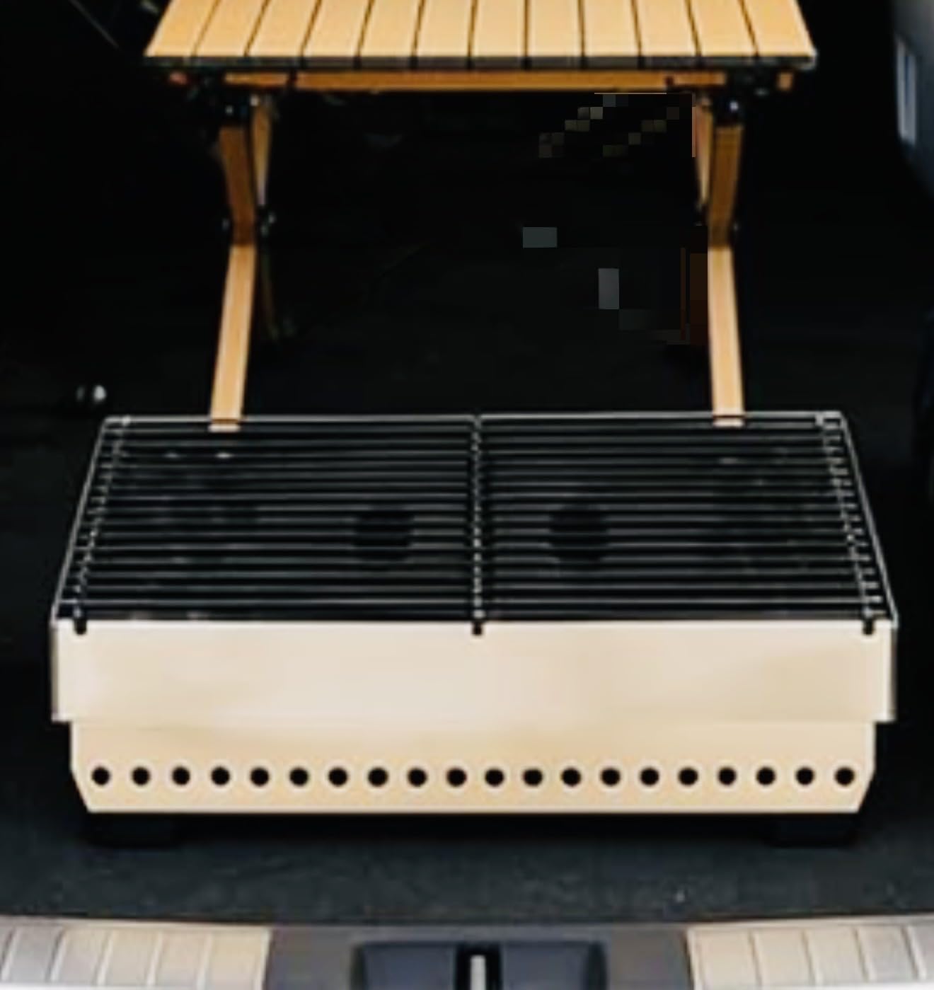Portable Foldable Charcoal Grill, Small Tabletop Hibachi, BBQ Grill customer photo 1