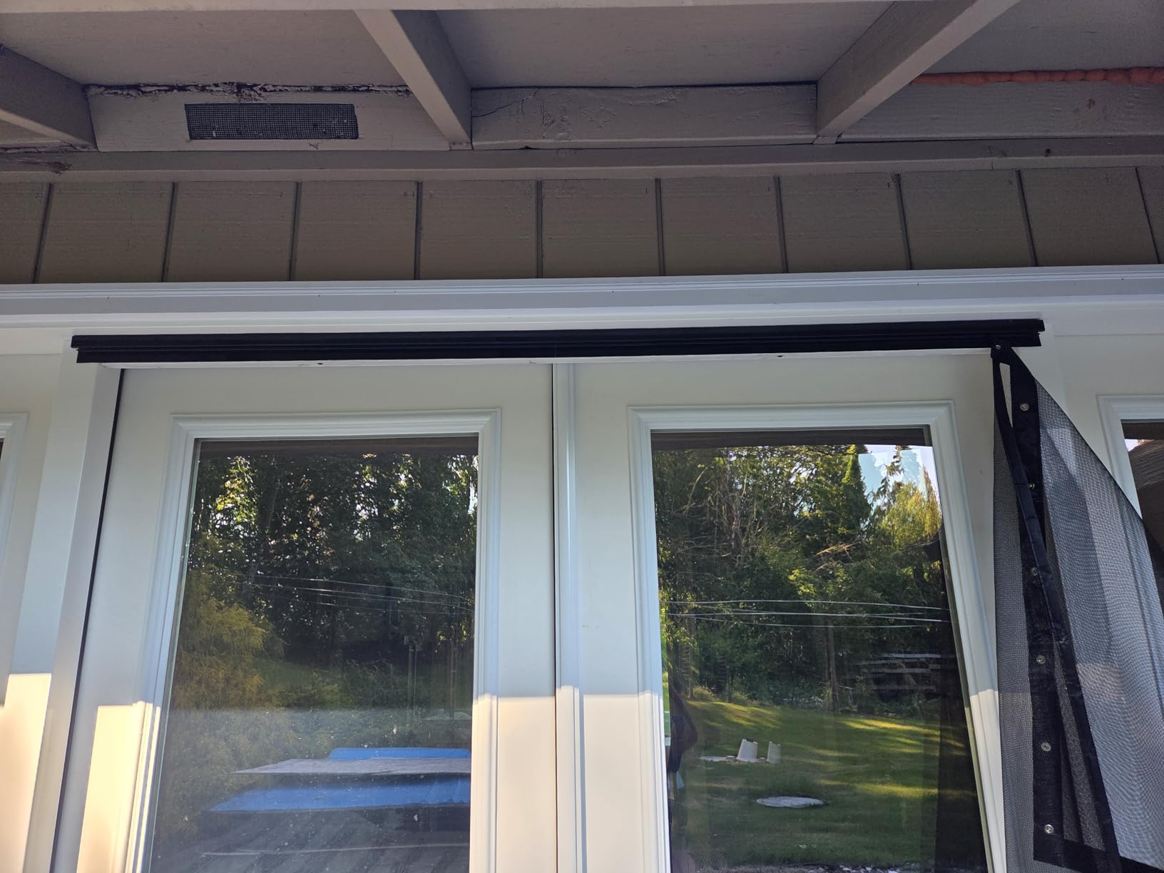 Sliding Magnetic Screen Door with Track for 72x80 Inch Patio & French Doors, Fully Retractable Mesh Door Screen with No Top Blockage, Durable Heavy Duty Bug Screen for Convenient Access customer photo 1