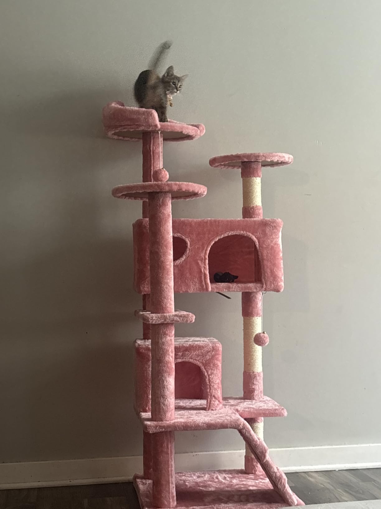 DUMOS Tall 71 inch Cat Tree Tower with Scratching Posts, Indoor Cats Use customer photo 2