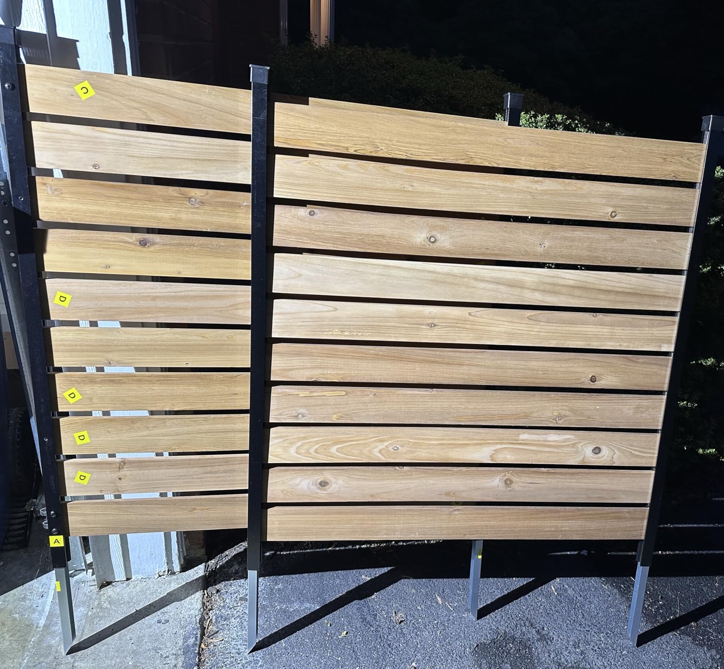 Aoxun 2 Panels Wood Privacy Screen, 41