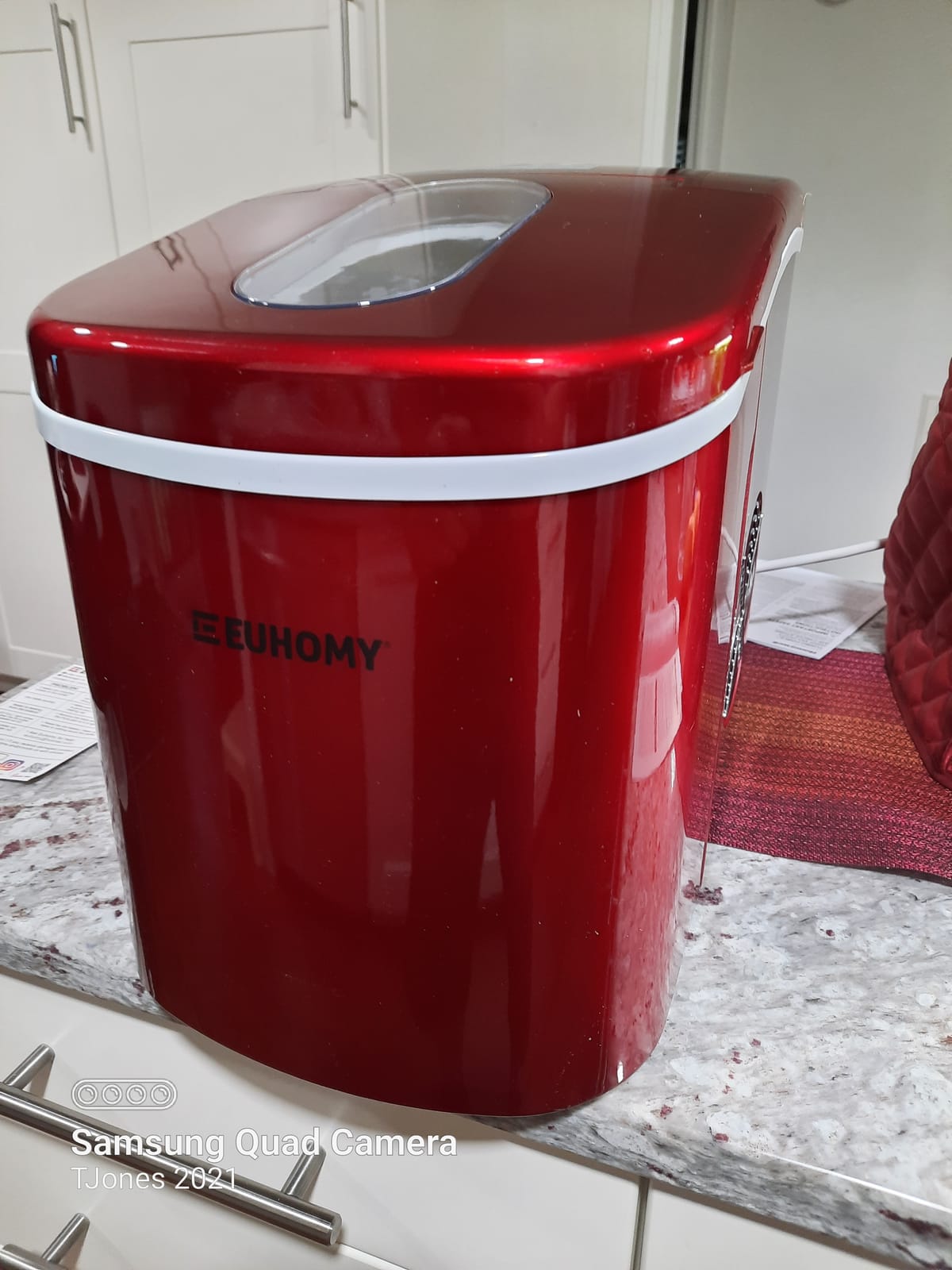 EUHOMY Nugget Ice Maker Countertop, 44lbs/24H, Ready in 7-10Mins, Black customer photo 2