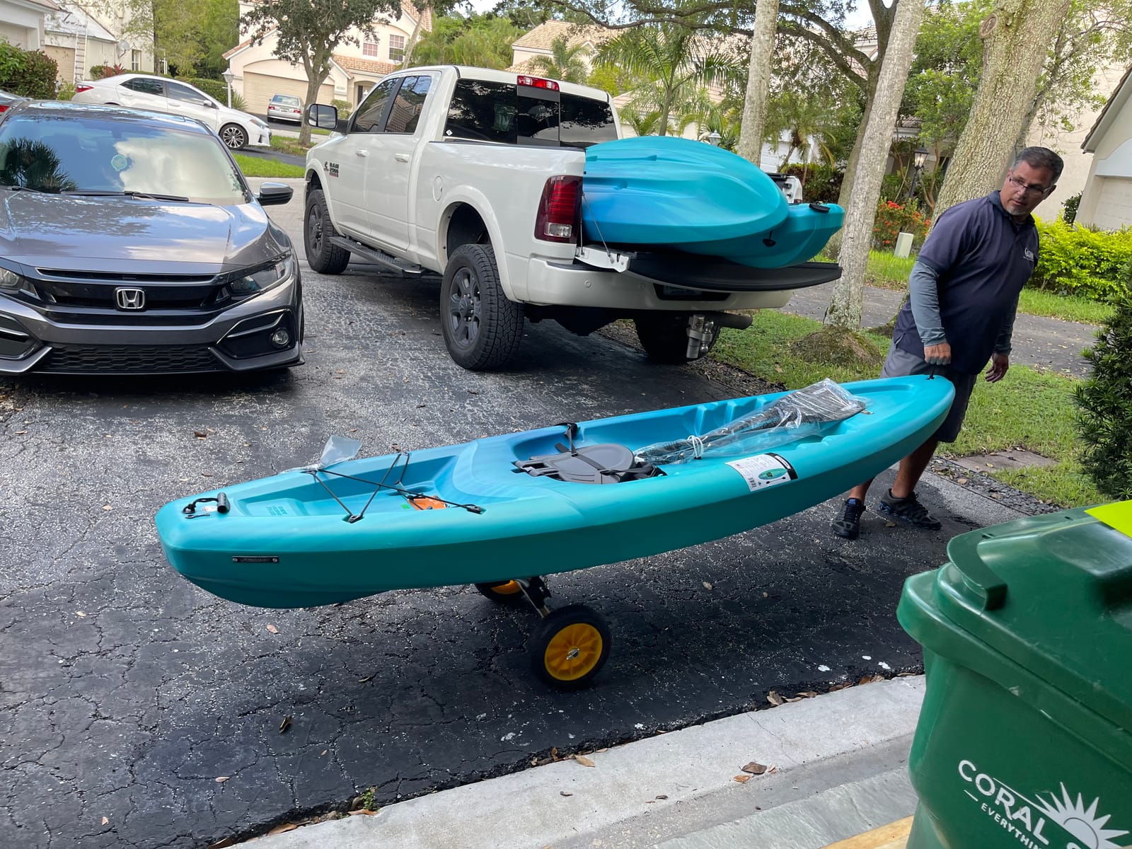 GanFindX Kayak Cart with Kayak Wheels, 240 lbs Heavy Duty Stainless Steel customer photo 2