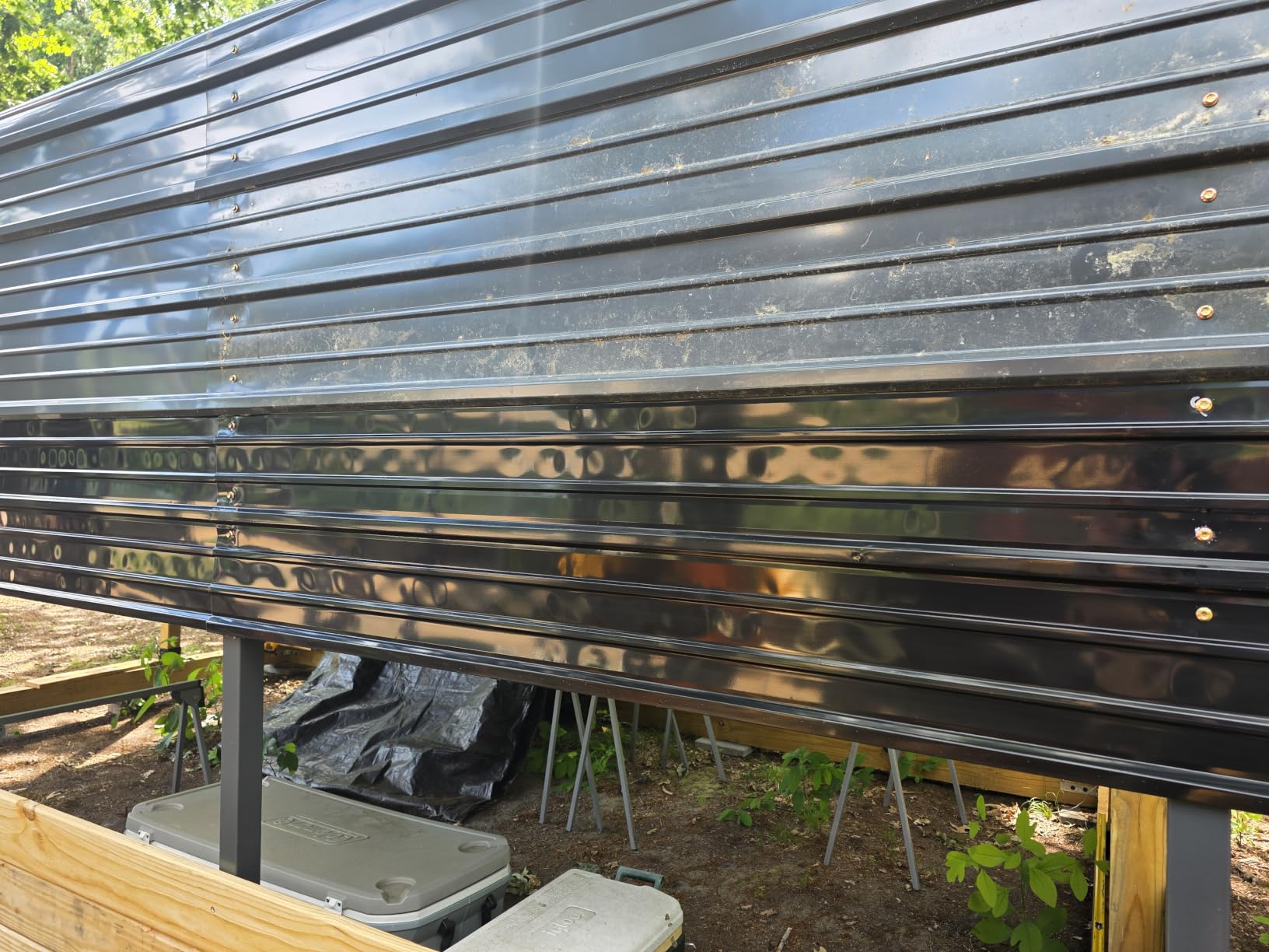 10 Pack Metal Roofing Panels, Corrugated Roof Panels, Black customer photo 2