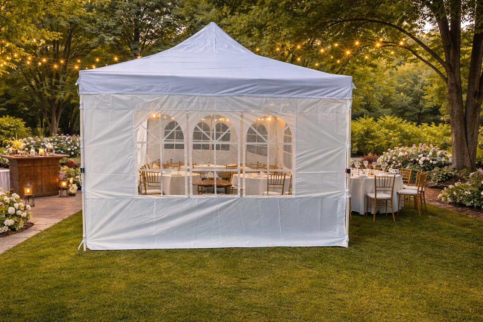 COBIZI 20x30 FT Party Tent Heavy Duty, Large Outdoor Event Tents for Parties with 8 Sidewalls & Built-in Sandbags,Waterproof Wedding Canopy Tent Gazebo Commercial Tents for Carport,Patio,White customer photo 1