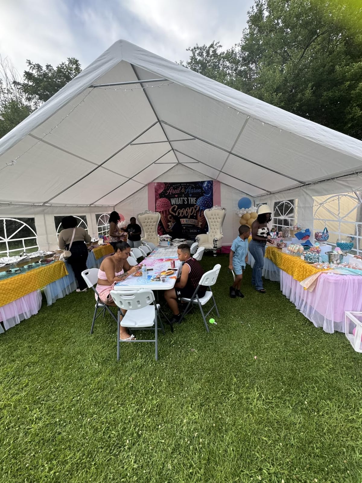 Party Tent 20x30 Canopy Heavy Duty, Waterproof Outdoor Event Tent with Removable Sidewalls & Roll-Up Door, Portable Carport for Wedding, BBQ, Camping, Birthday Party customer photo 1