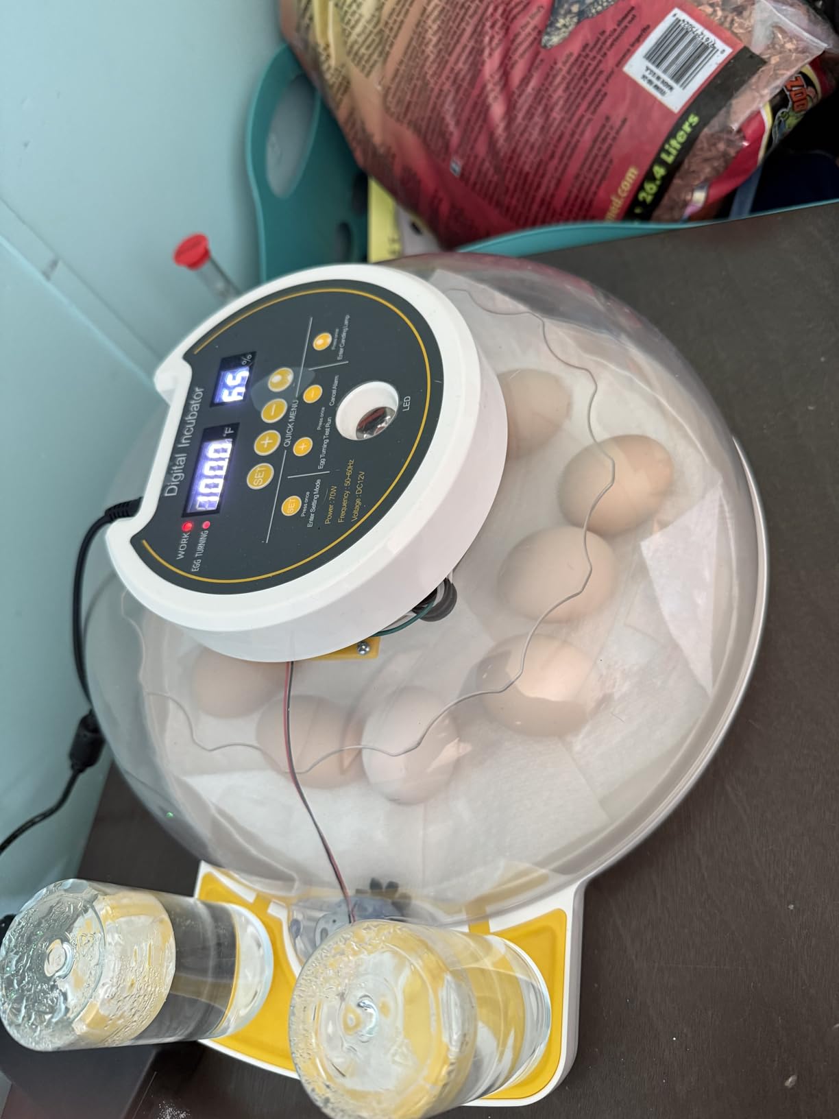 Egg Incubators for Hatching Eggs, 18 Egg Incubator with Automatic Egg Turning and Humidity Control Incubator for Chicken Duck Quail Home Lab customer photo 2