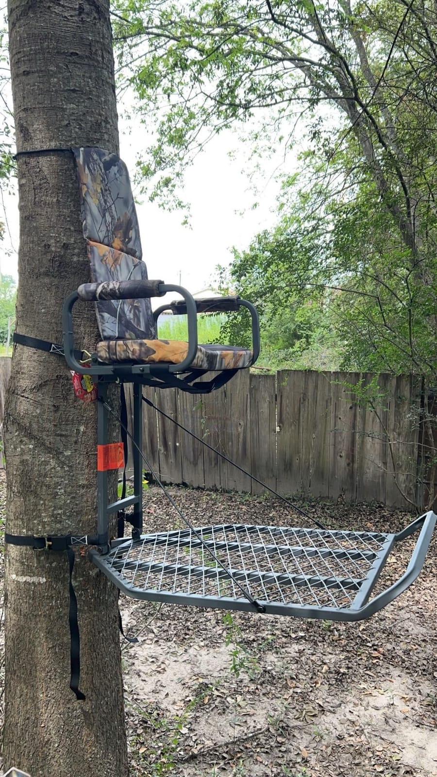 Guide Gear Deluxe Hang-On Tree Stand Chair for Hunting Cushion Seat Hunt Gear Equipment Accessories, Camo customer photo 2