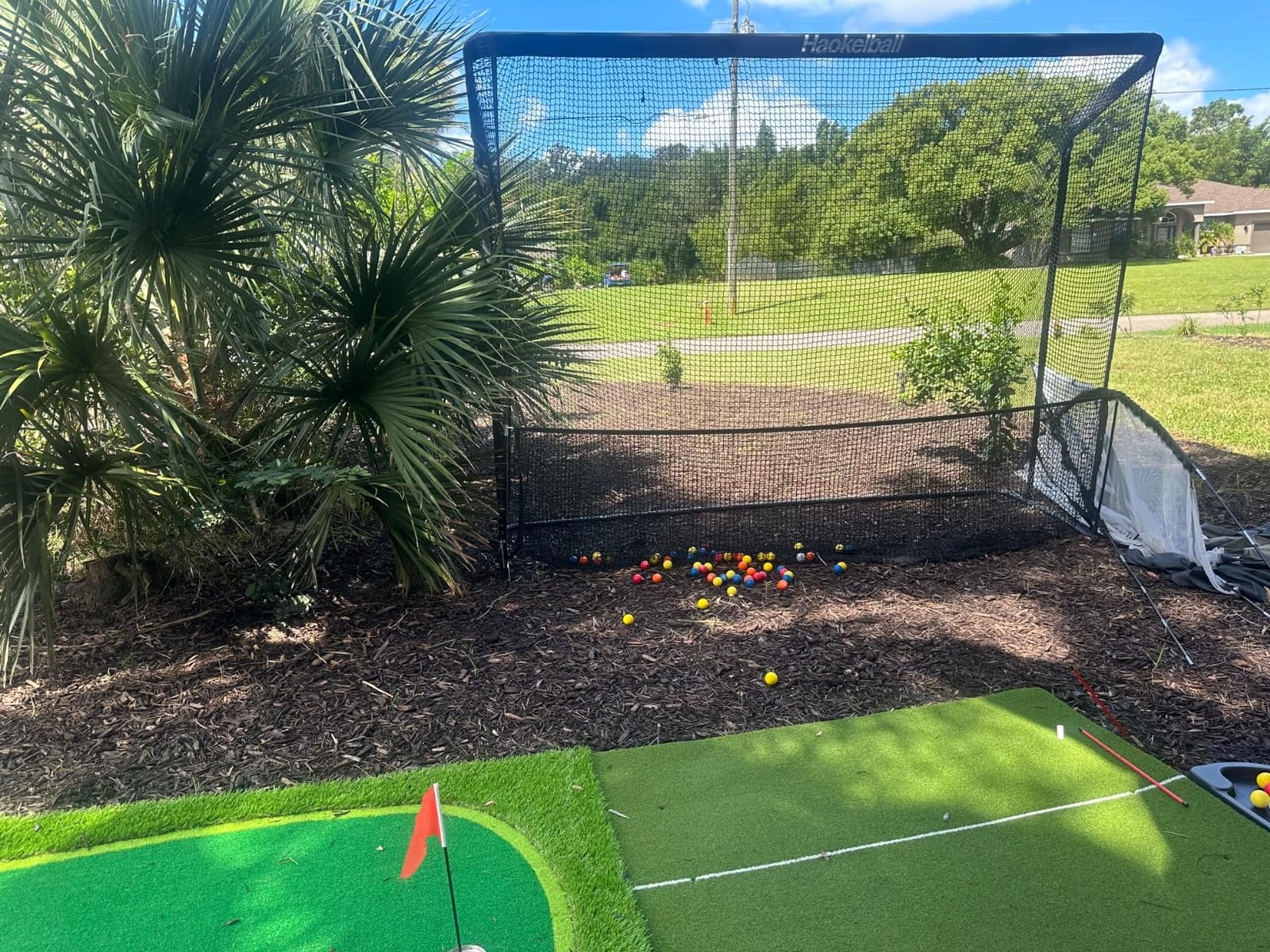 Haokelball Golf Practice Net 10x8FT Driving Hitting Net & Simulator Cage customer photo 2