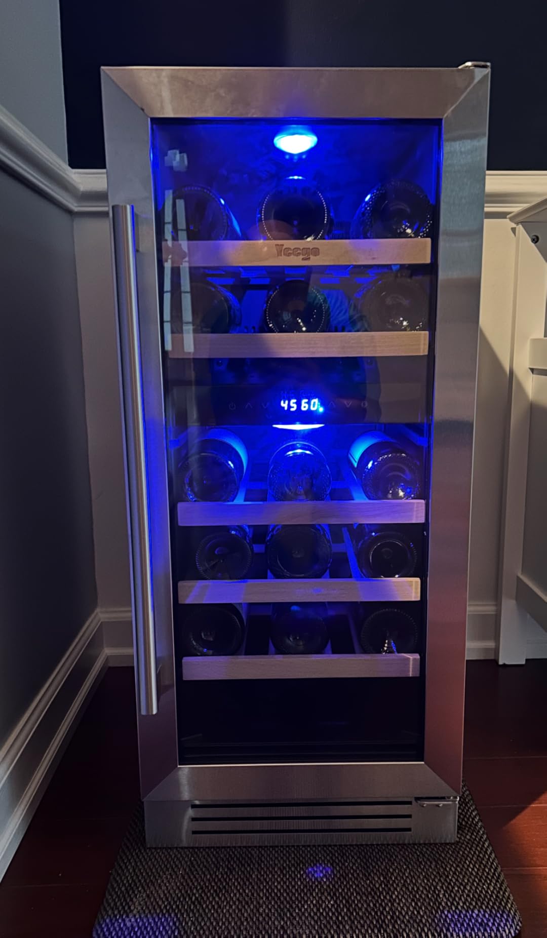 Yeego 24 Inch Wine Fridge, 52 Bottle Dual Zone Wine Cooler with Left Hinged customer photo 1